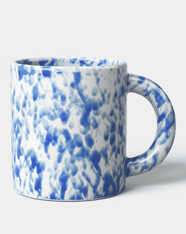 Blue Splatter Stoneware Mug
