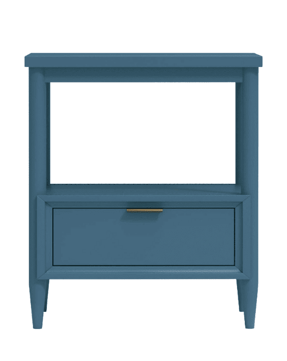 Blue Wood Kids Nightstand