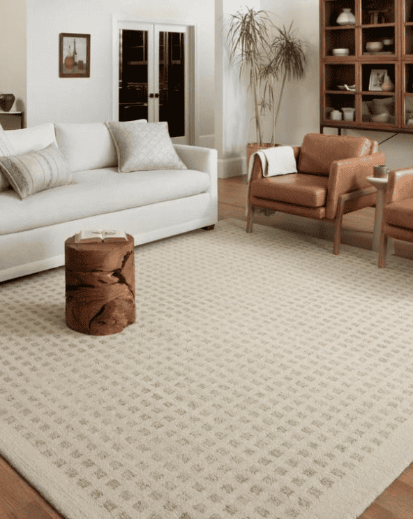 Chris Loves Julia x Loloi Polly Handmade Ivory Rug