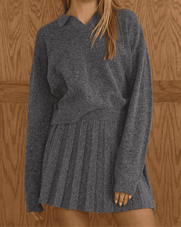Knit Pleated Skirt