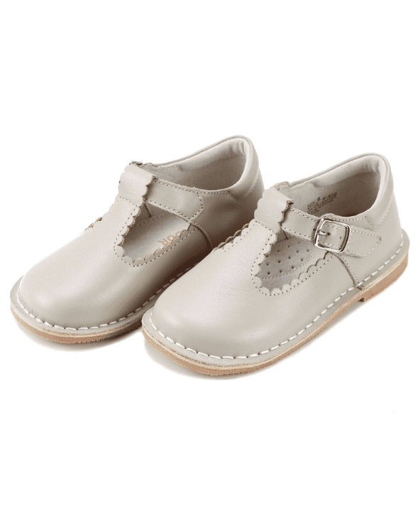 Scalloped T-Strap Mary Jane Shoes