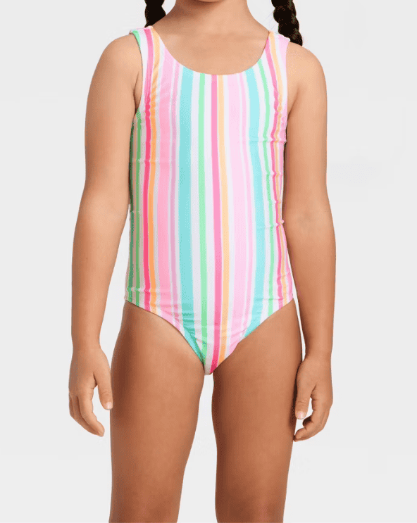 Striped One Piece Swimsuit