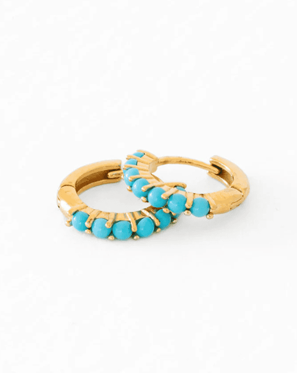 Turquoise Hoop